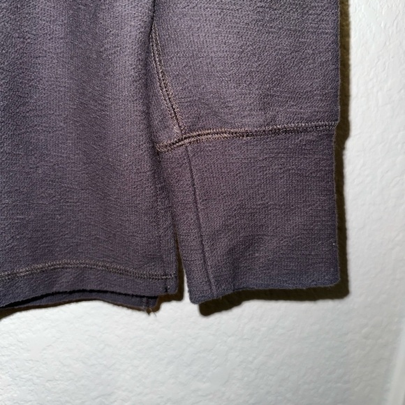 United by Blue Organic Cotton Recycled Brown Textured Long Sleeve Crewneck Top S - Picture 3 of 6